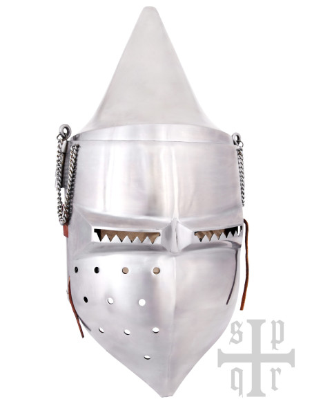 Medieval basin with visor 14th century Medieval basin with visor 14th century