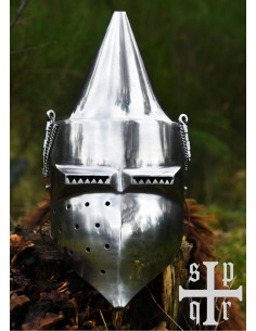 Medieval basin with visor 14th century 2