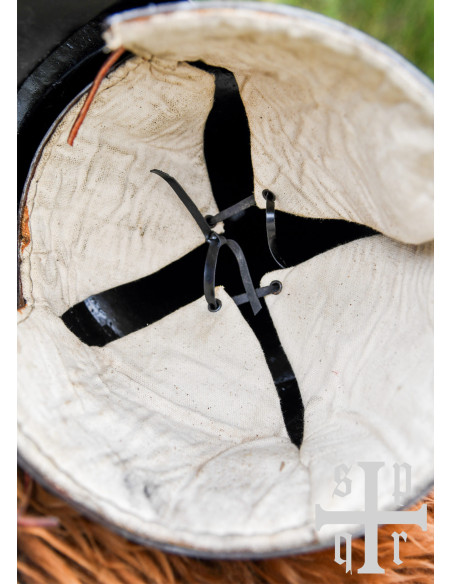 Medieval basin with visor 14th century Medieval basin with visor 14th century