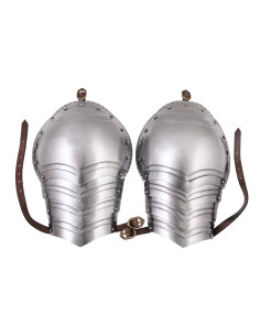 Pair of Gothic shoulder pads, 1.2 mm steel.