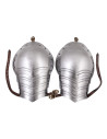 Pair of Gothic shoulder pads, 1.2 mm steel.