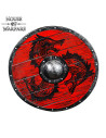 Viking round wooden shield Fenrir model