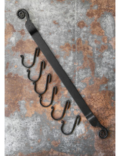 Medieval coat rack with removable hooks 2