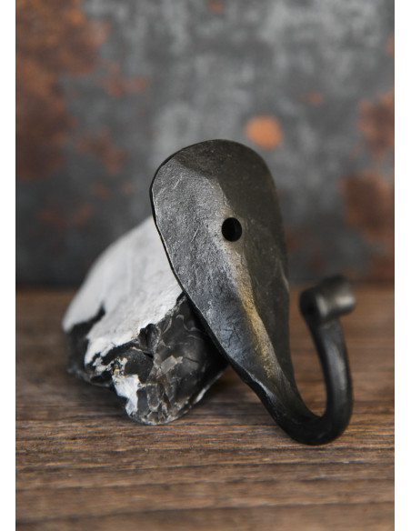 Medieval hand forged wall hook