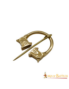 Viking brass fibula wolf design (4.5 cm.) 2