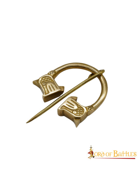 Viking brass fibula wolf design (4.5...