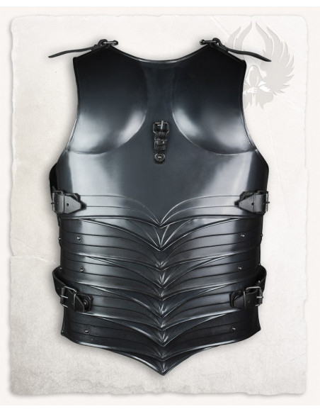 Medieval breastplate in aged steel...