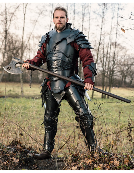 Medieval breastplate in aged steel...