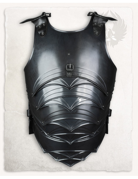 Medieval breastplate in aged steel...