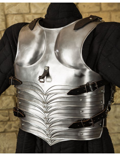 Medieval breastplate in polished steel Dragomir model 2