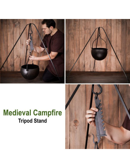 Wrought iron tripod medieval...