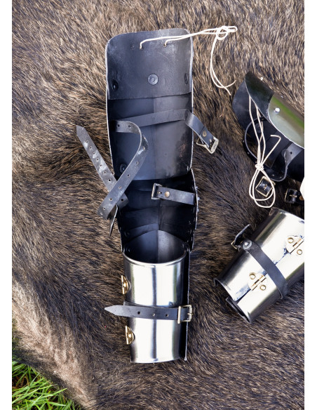 Pair of medieval steel bracers (15th...