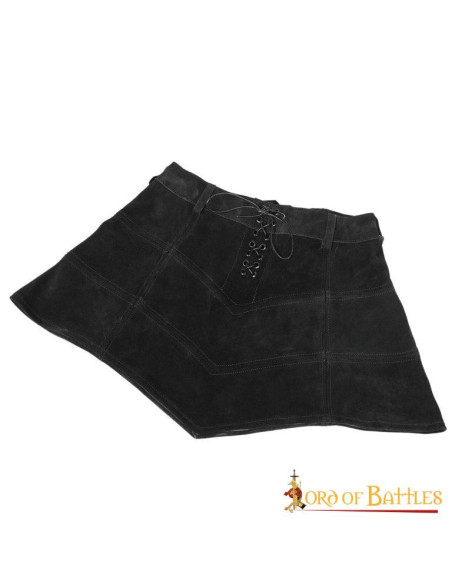 Gothic Suede Leather Skirt With Strings