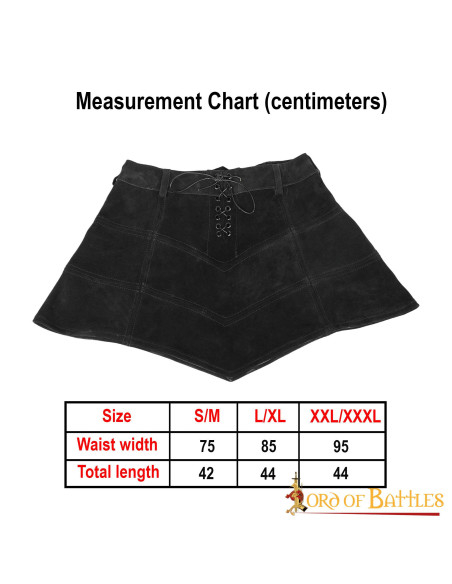 Gothic Suede Leather Skirt With Strings