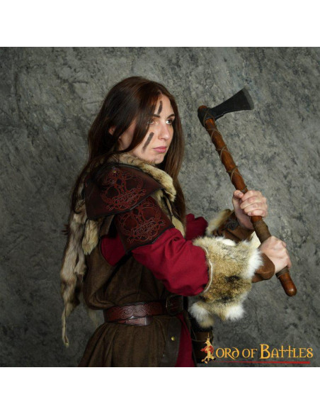 Viking leather pauldrons model...