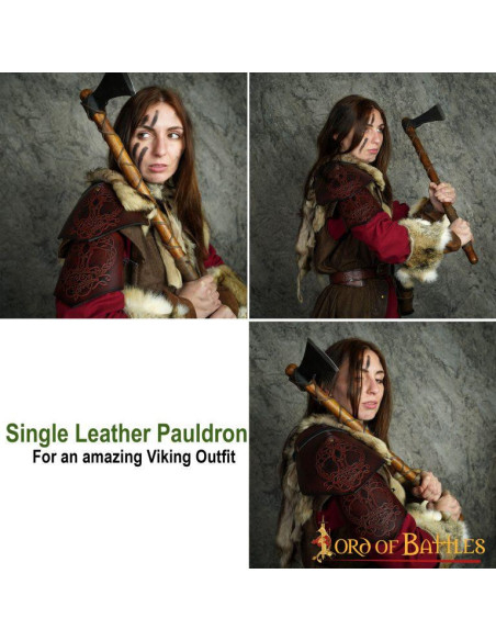 Viking leather pauldrons model...