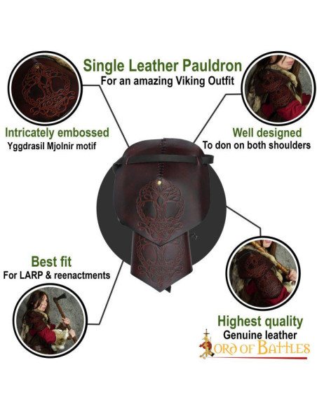 Viking leather pauldrons model...