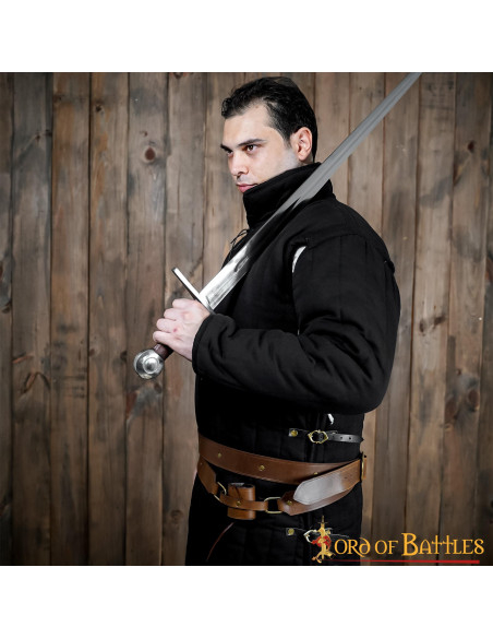 Medieval style brown leather belt... Medieval style brown leather belt...