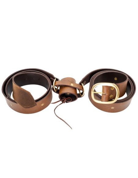 Medieval style brown leather belt... Medieval style brown leather belt...