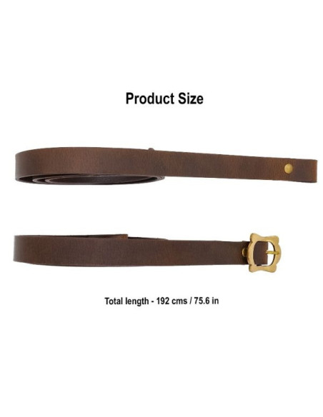 Brown leather belt to hang Roman...