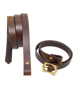Brown leather belt to hang Roman sword Gladius 2