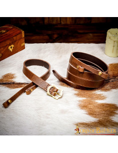 Brown leather belt to hang Roman sword Gladius
