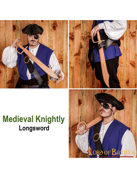 Wooden pirate sword for training