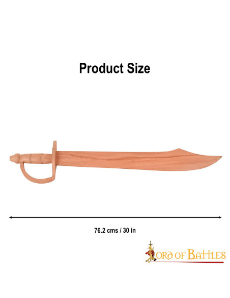 Wooden pirate sword for training