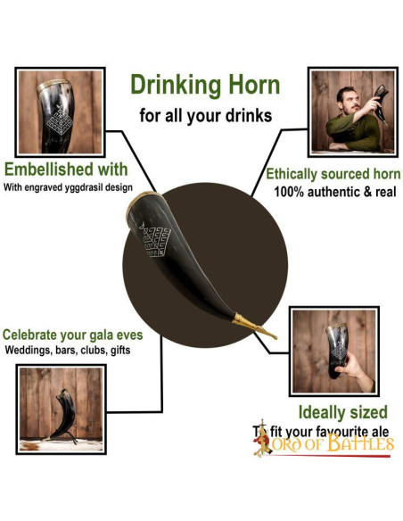 Viking drinking horn model Yggdrasil