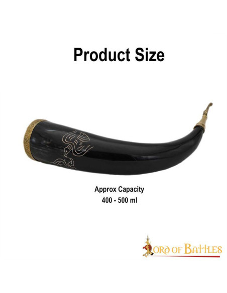 Viking drinking horn model Twin Ravens Viking drinking horn model Twin Ravens