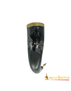 Viking drinking horn model Twin Ravens