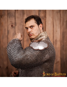 14th century light round shoulder pads