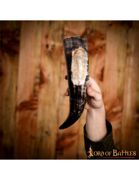 Viking drinking horn seahorse,...