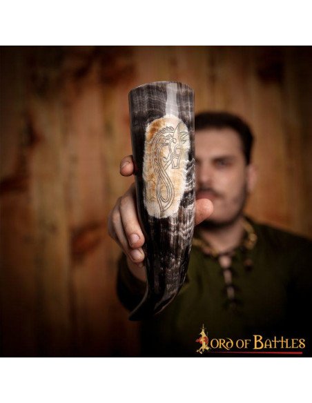 Viking drinking horn seahorse,...