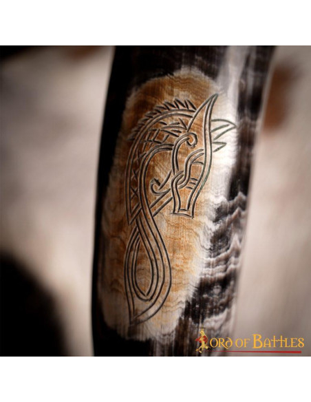 Viking drinking horn seahorse,...