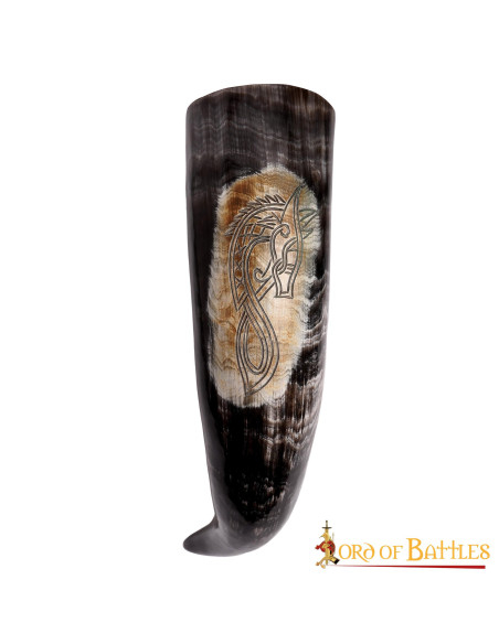 Viking drinking horn seahorse,...
