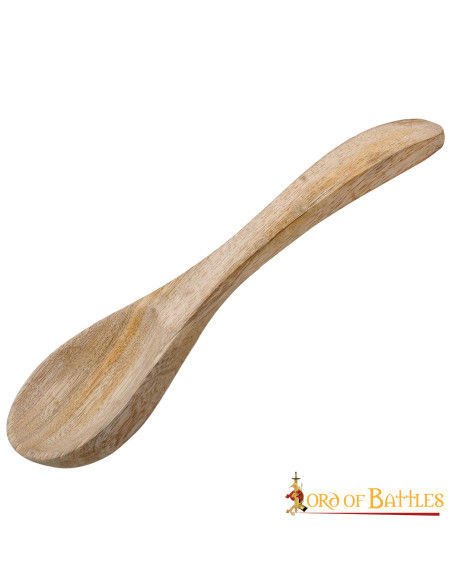 Functional wooden medieval spoon, 19 cm.
