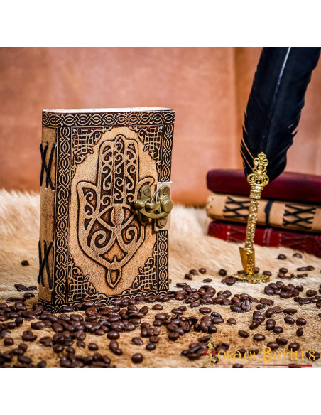 Diary of notes Hand of Fatima in leather