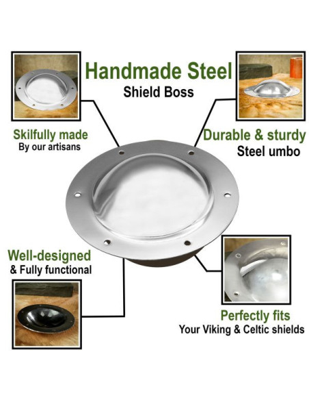 Handmade steel medieval umbo for... Handmade steel medieval umbo for...