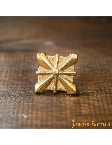 Set of 5 medieval mounts in solid brass