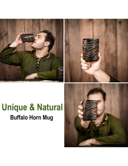 Set of 2 Viking Horn Shot Glasses