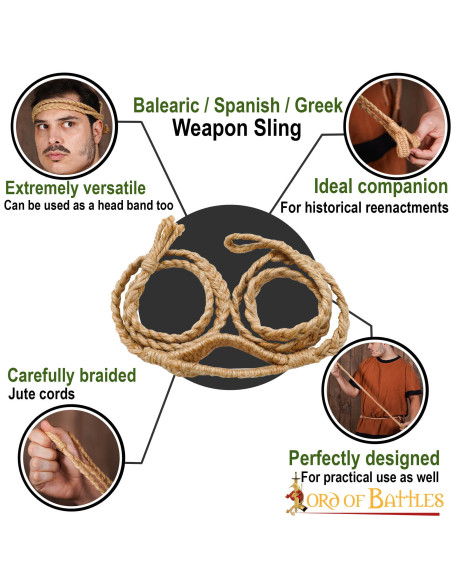 Balearic sling with jute braided cords