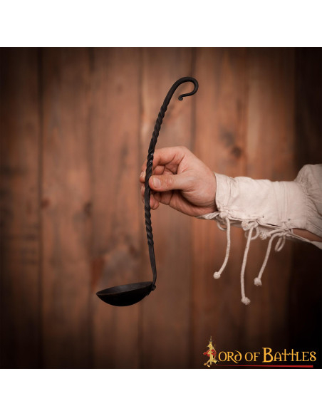 Medieval wrought iron ladle