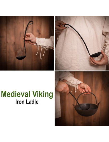 Medieval wrought iron ladle