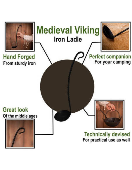 Medieval wrought iron ladle