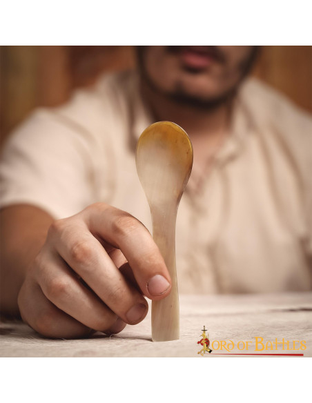 Set of 4 real horn spoons