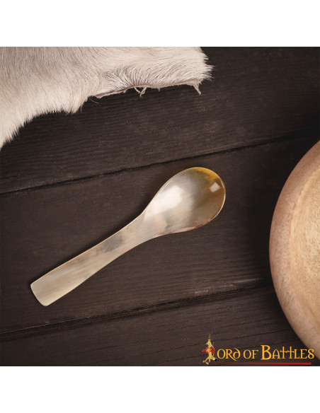 Set of 4 real horn spoons