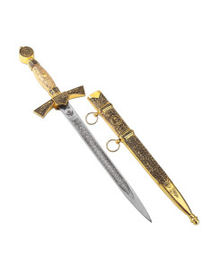 Dagger decorated with metal sheath
