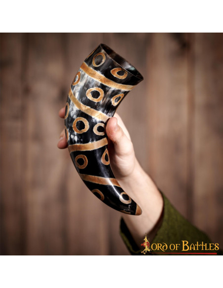 Ready-to-drink decorated Viking horn...