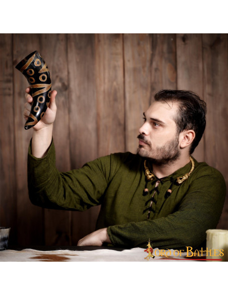 Ready-to-drink decorated Viking horn...